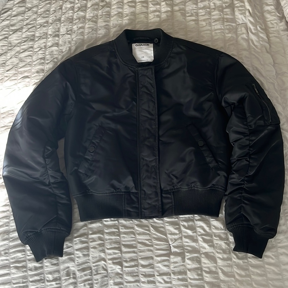 Garage Cropped Bomber Jacket